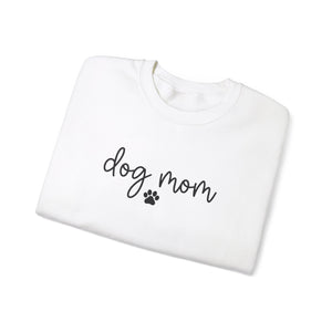 Dog Mom Script with Custom Pet Name on Sleeve Crewneck Sweatshirt