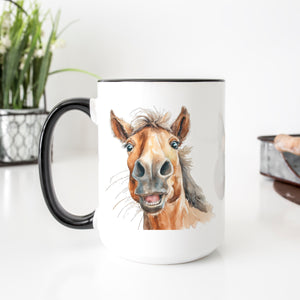 Funny Horse Face Mug