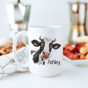 Personalized Holstein Cow Mug