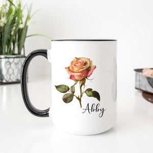 Personalized June Birth Month Flower Mug