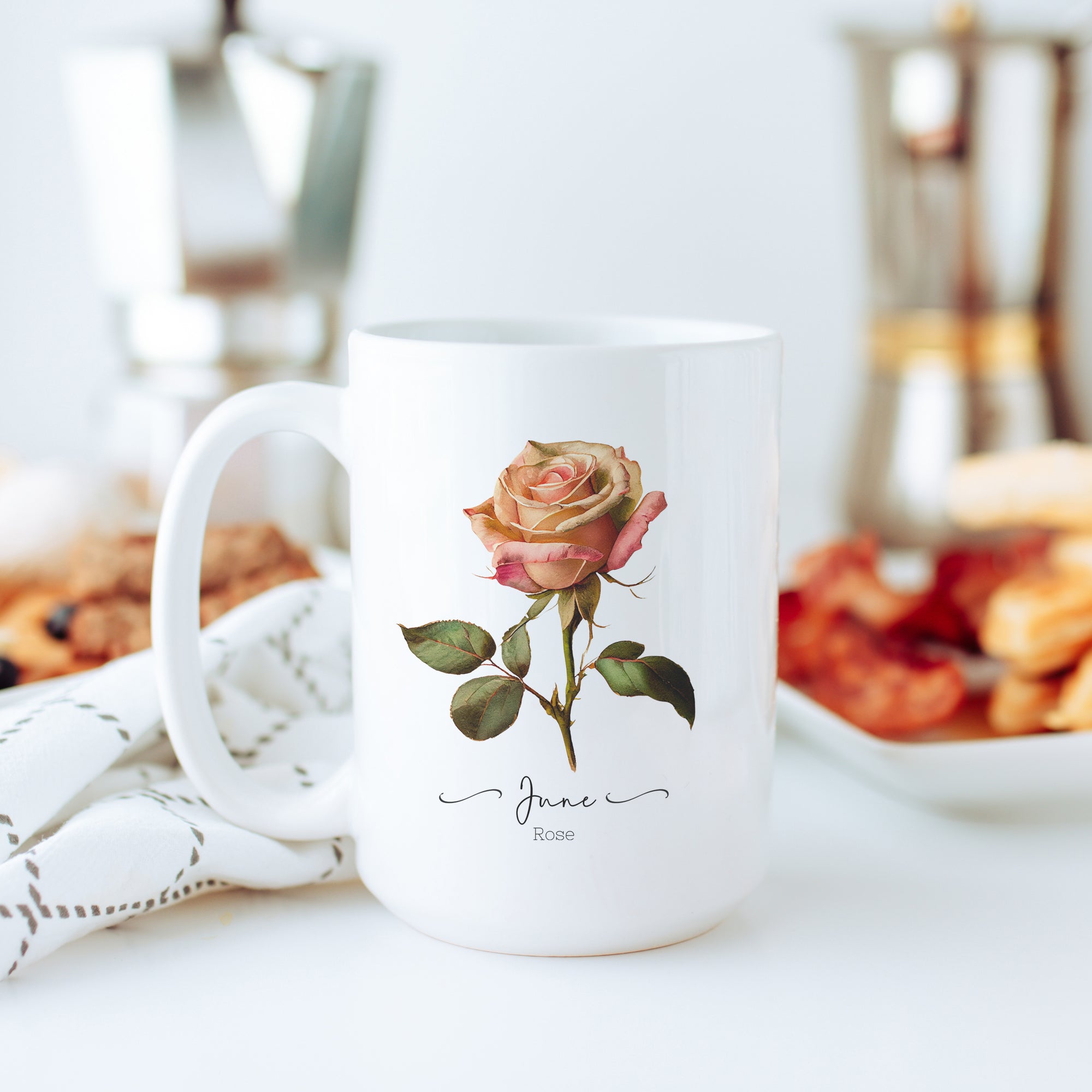 June Birth Flower Coffee Mug