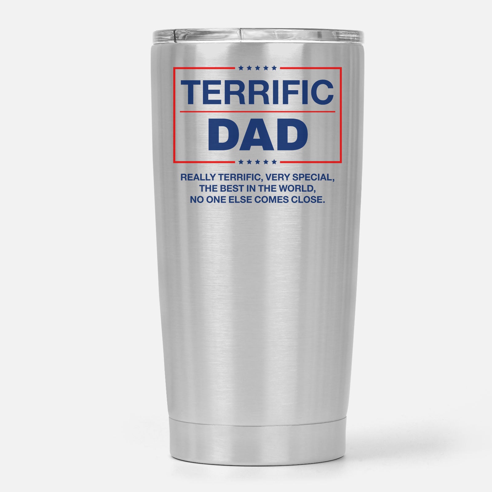 Terrific Dad Silver Travel Cup