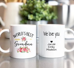 Worlds Best Grandma We Love You Mug