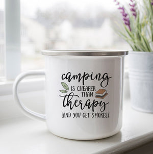 Camping Cheaper than Therapy Camp Cup - Zookaboo