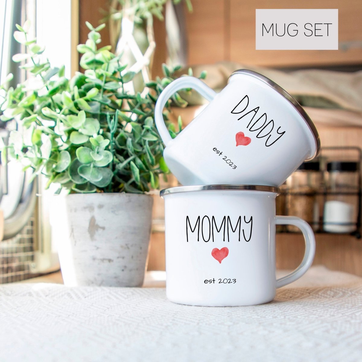 Mommy Daddy Est 2023 Camp Cup Set - Zookaboo