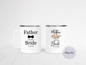 Mother and Father of the Bride Steel Coffee Cup Set - Zookaboo