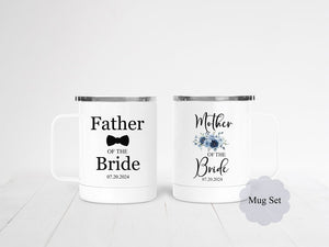 Mother and Father of the Bride Steel Coffee Cup Set - Zookaboo