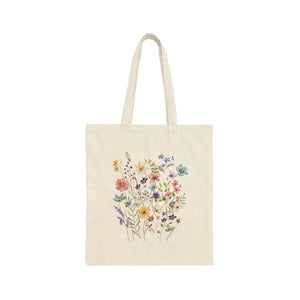 Wildflowers Cotton Canvas Tote Bag