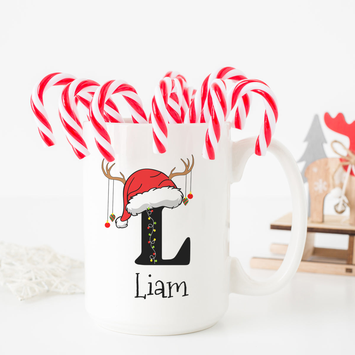 Monogram Christmas Mug