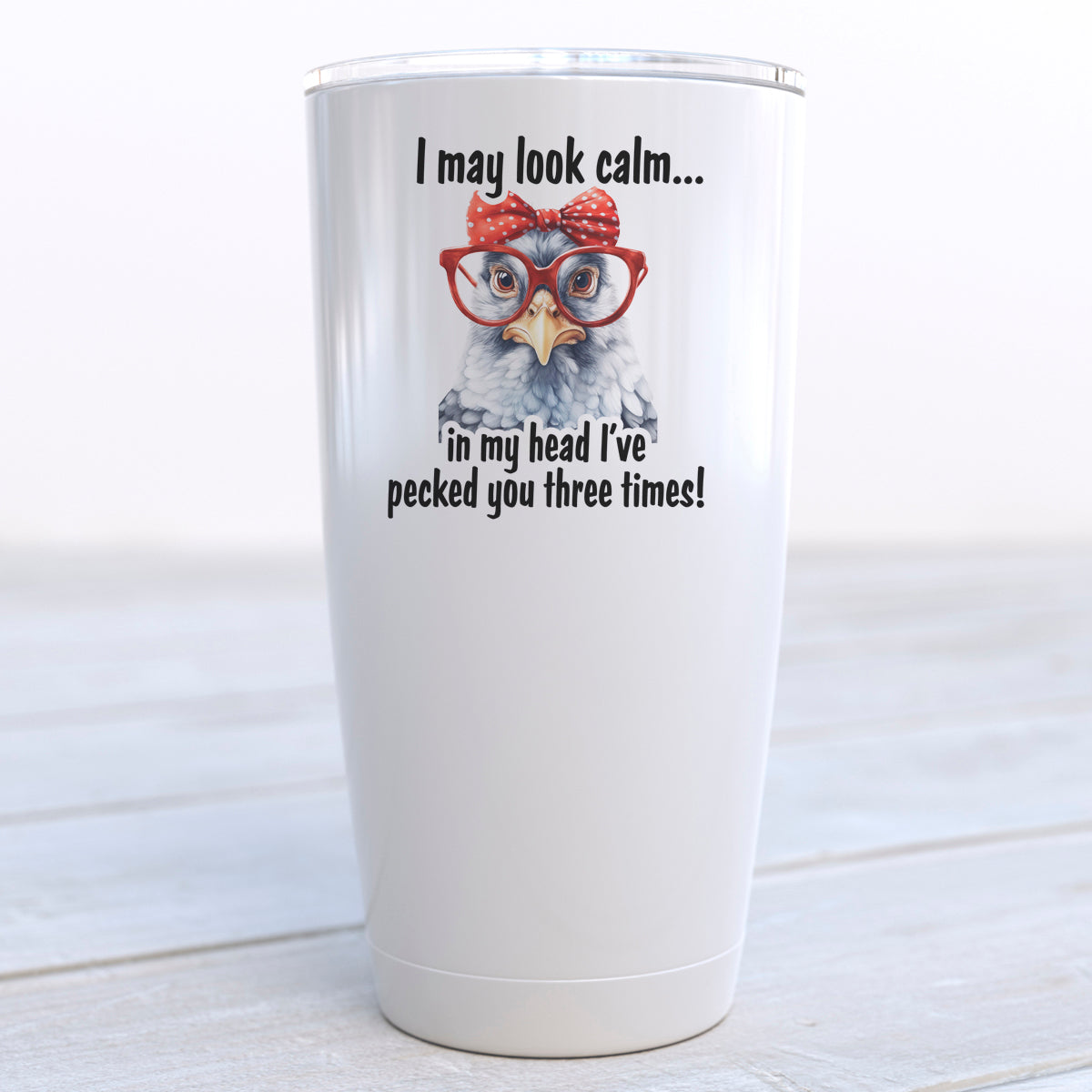 I May Look Calm Chicken Travel Coffee Cup