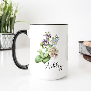 Personalized Birth Flower Mug