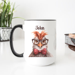 Personalized Rooster with Bowtie Mug