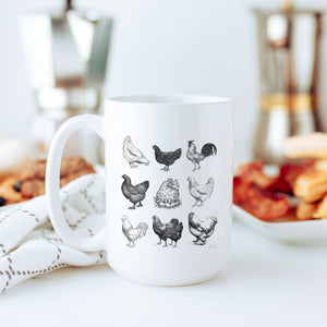 Silhouette Chickens Mug