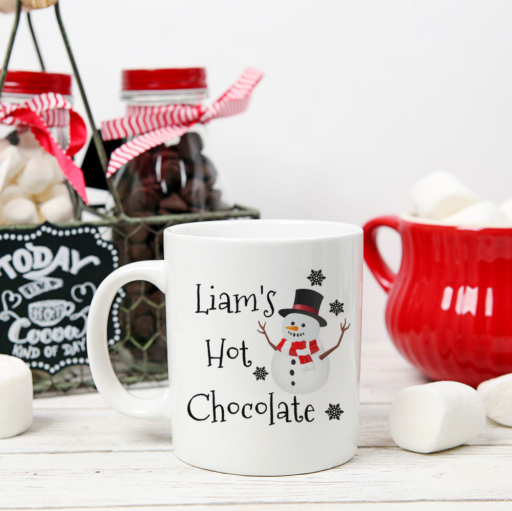 Personalized Snowman Hot Chocolate Mug