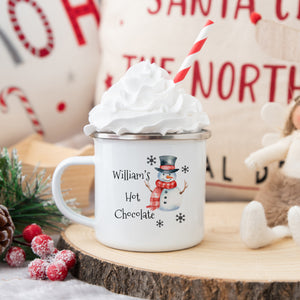 Personalized Snowman Hot Chocolate Cup