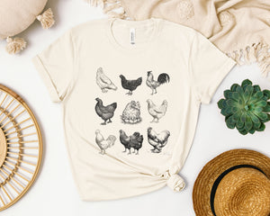 Silhouette Chickens Women's Tee Shirt