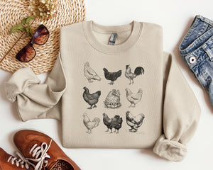 Silhouette Chickens Sweatshirt
