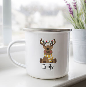 Personalized Reindeer Lights Camp Cup