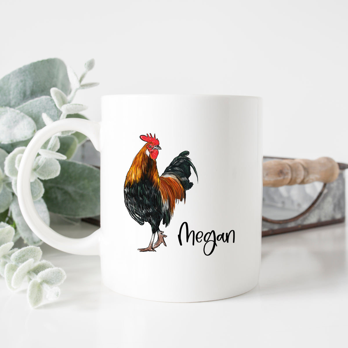 Personalized Rooster Mug