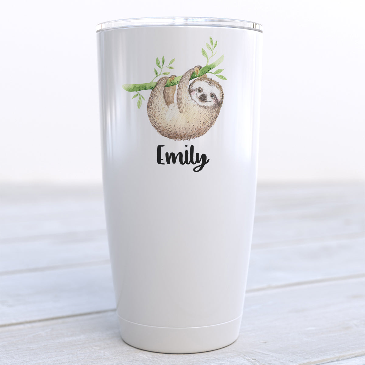 Personalized Sloth Travel Cup