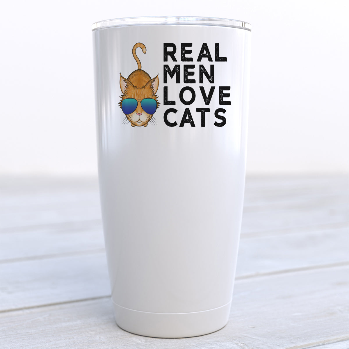 Real Men Love Cats Travel Cup