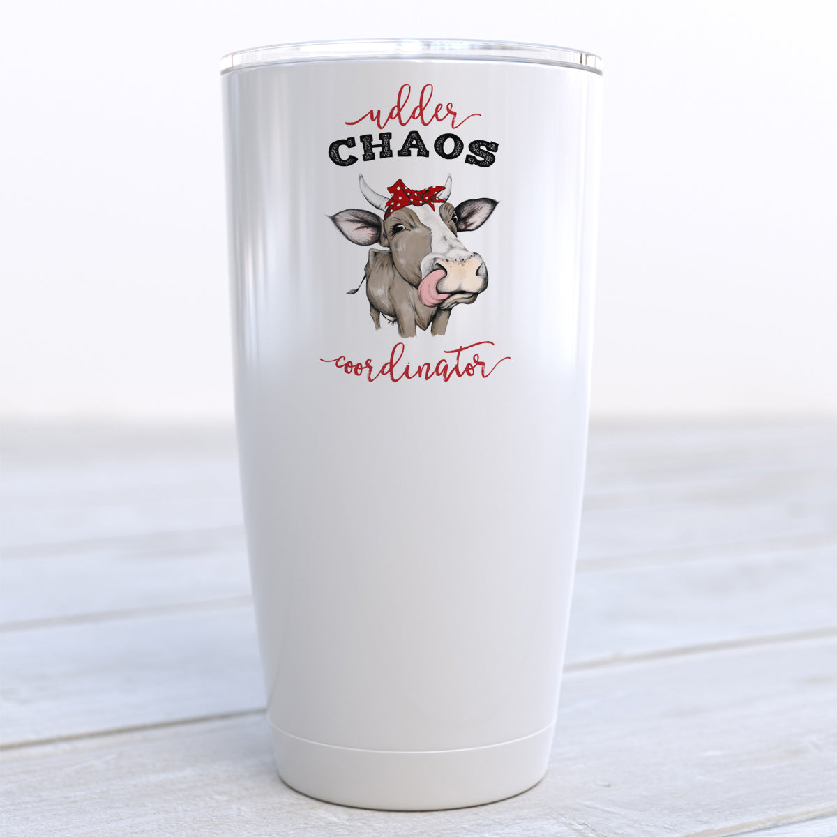 Udder Chaos Coordinator Cow Travel Cup