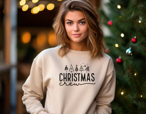 Christmas Crew Sweatshirt for Holiday Gatherings - Available in Several Colors - Zookaboo