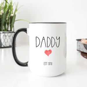 Daddy Est Heart Mug - Zookaboo