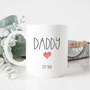 Daddy Est Heart Mug - Zookaboo