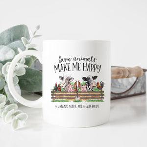 Farm Animals Make Me Happy Mug - Zookaboo