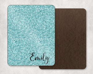 Glitter Blue Personalized Dry Erase Board - Zookaboo
