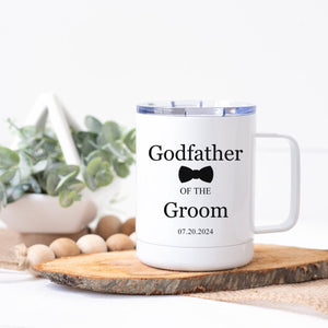 Godfather of the Groom Steel Coffee Cup - Zookaboo