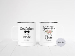 Godparents of the Bride Steel Coffee Cup Set - Zookaboo