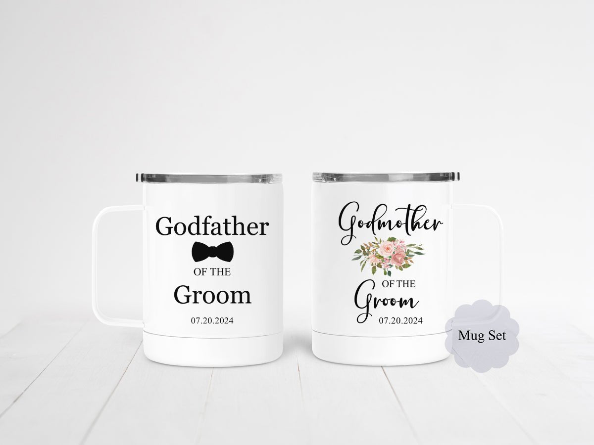 Godparents of the Groom Steel Coffee Cup Set - Zookaboo