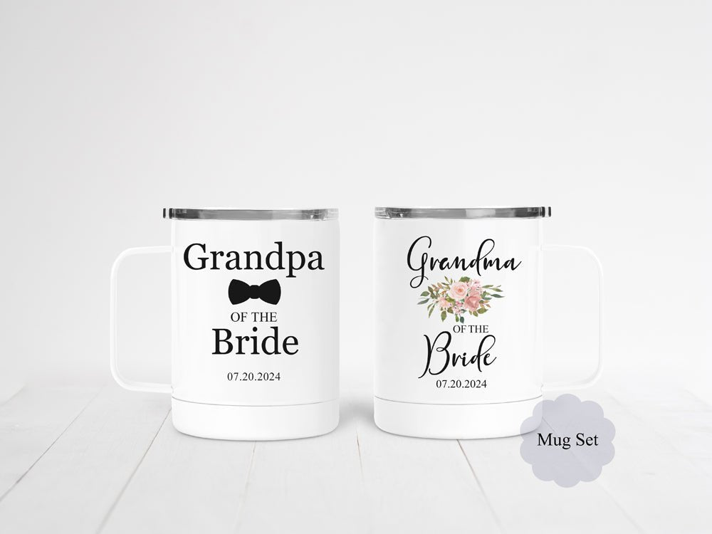 Grandparents of the Bride Steel Coffee Cup Set - Zookaboo