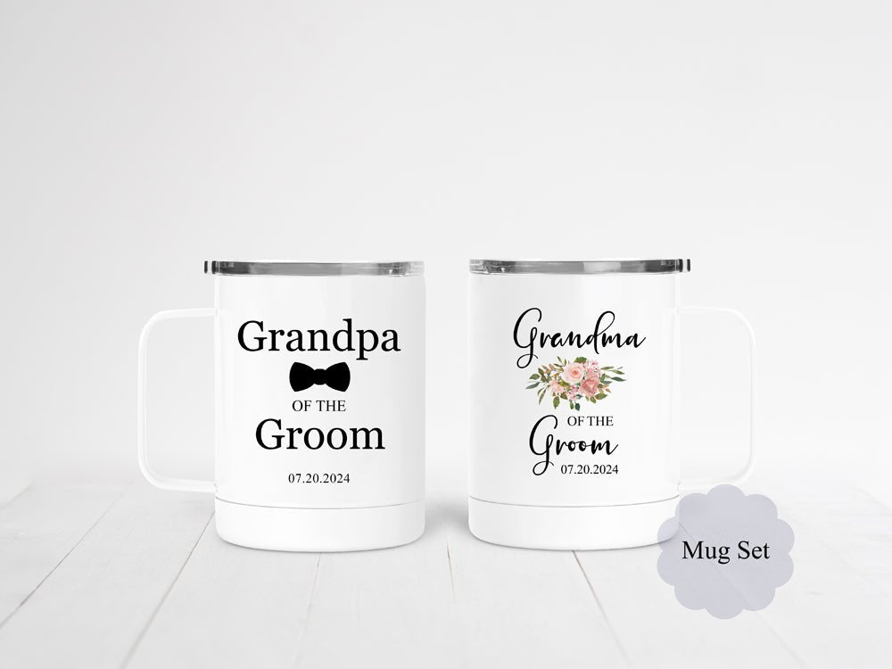 Grandparents of the Groom Steel Coffee Cup Set - Zookaboo