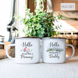 Hello My New Name is Mommy Daddy Camp Cup Set - Zookaboo