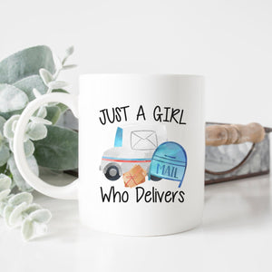 Just a Girl Who Delivers Mug - Zookaboo