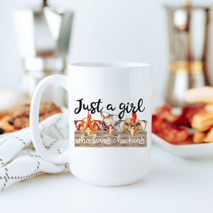 Just a Girl Who Loves Chickens Mug - Zookaboo