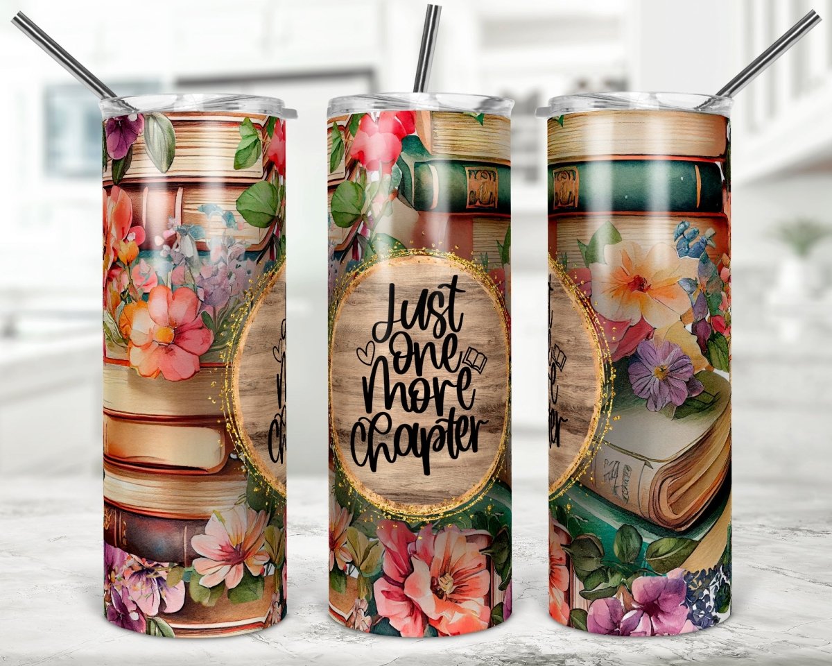 Just One More Chapter Skinny Tumbler - Zookaboo