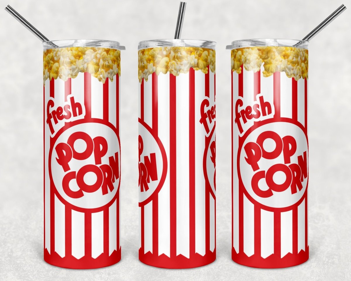 Movie Box Popcorn Skinny Tumbler - Zookaboo