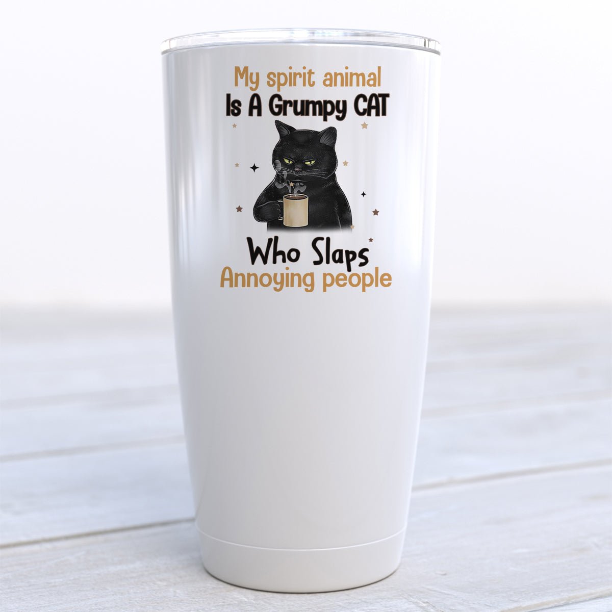 My Spirit Animal is a Grumpy Cat Travel Cup - Zookaboo