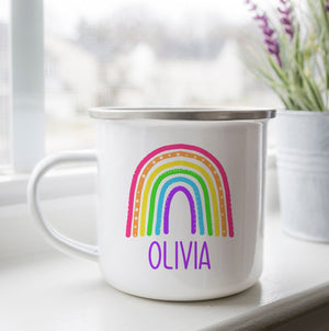 Personalized Bright Rainbow Camp Cup - Zookaboo
