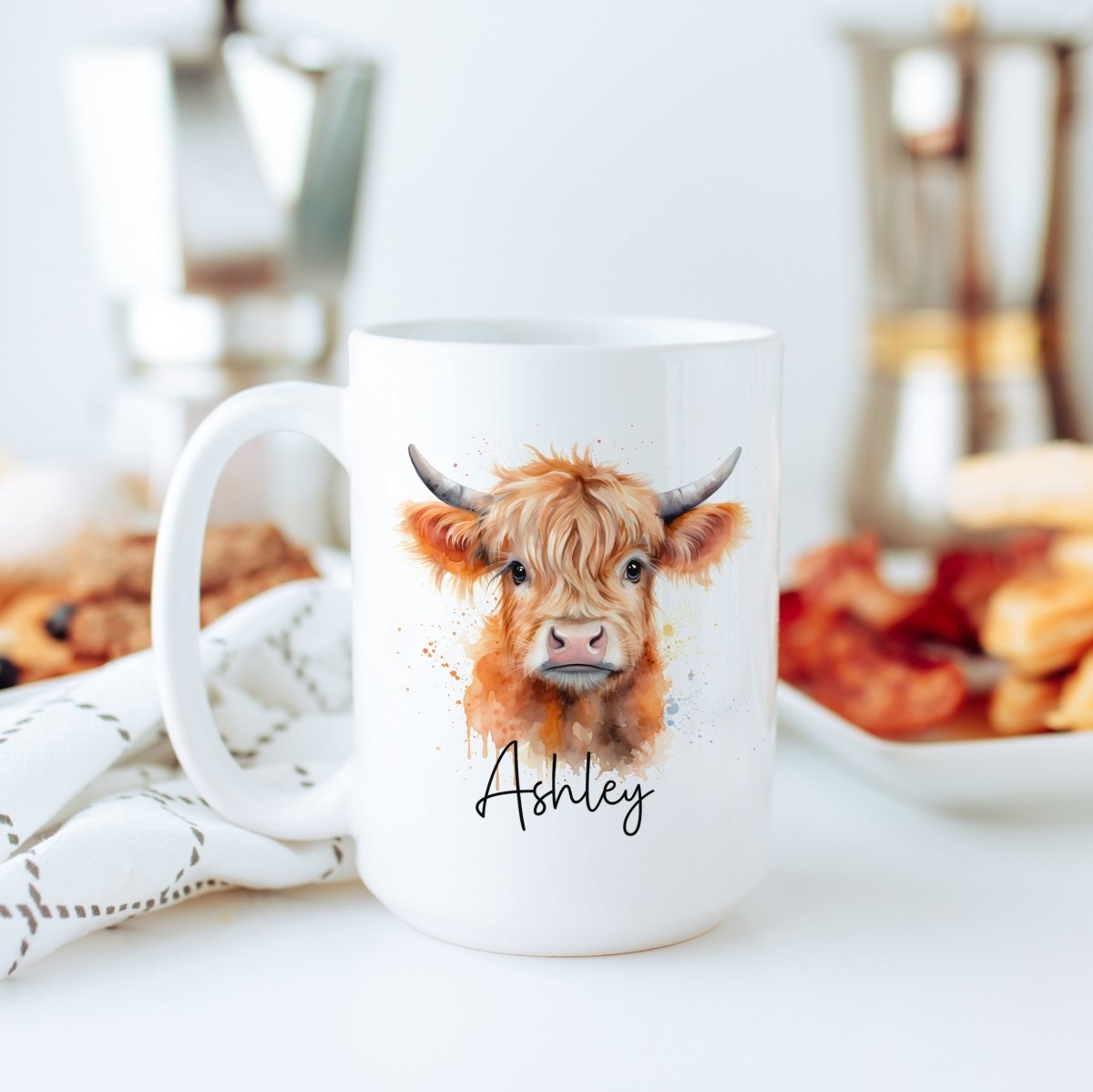 Personalized Highland Cow Face Mug - Zookaboo