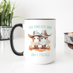 Personalized My Forever Boo Cowboy Ghosts Mug - Zookaboo
