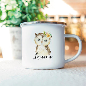 Personalized Owl Camp Cup - Zookaboo