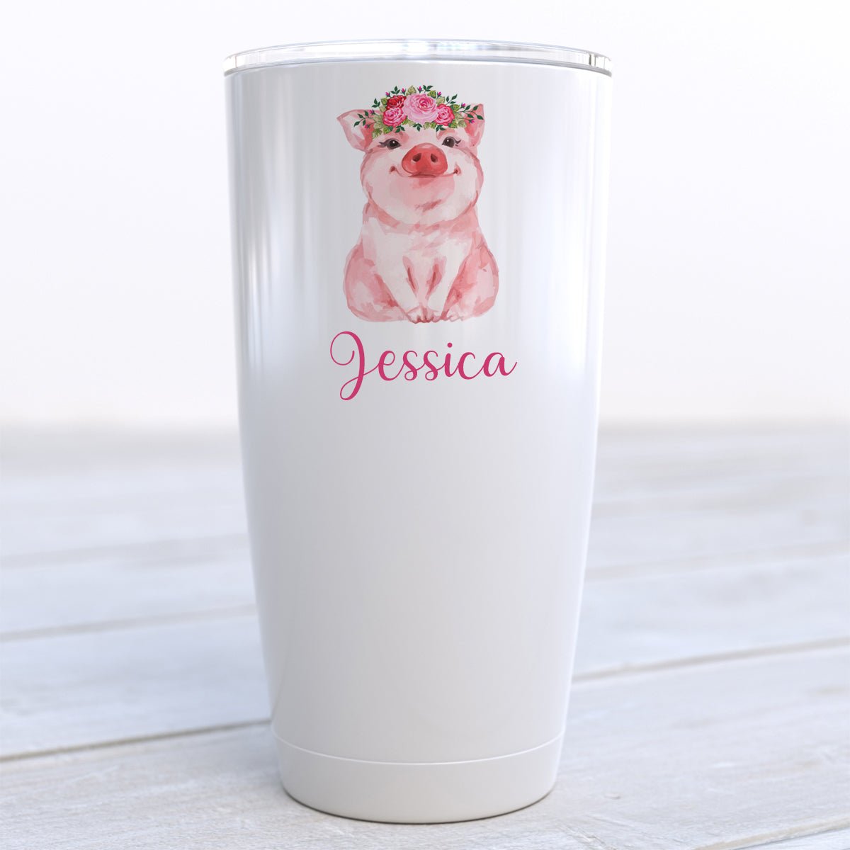 Personalized Pig Travel Cup - Zookaboo